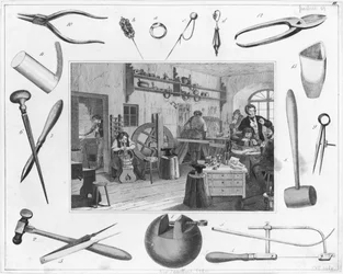 Workshop and Main Tools of Jewellery, 1810